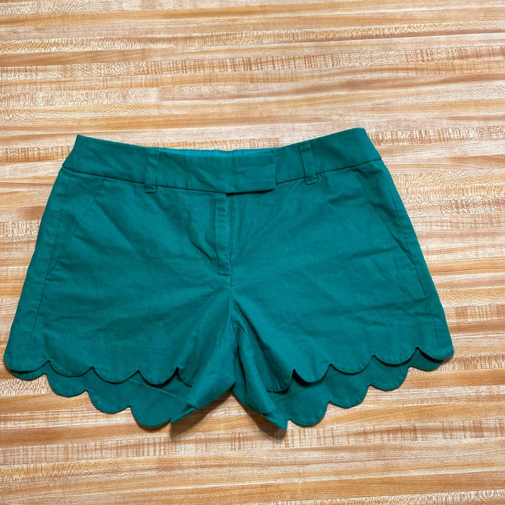 J. Crew Teal Linen Shorts